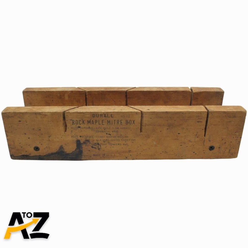 Vtg Wooden Durall No. 112 Rock Maple Mitre Box, Durall Tool Company, Yonkers NY